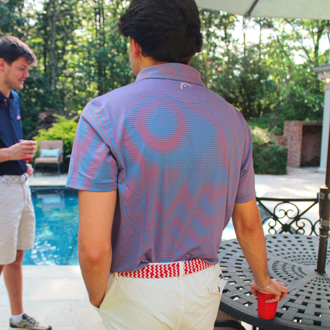 The Charleston Two Toned Woven Elastic Stretch Golf Belt