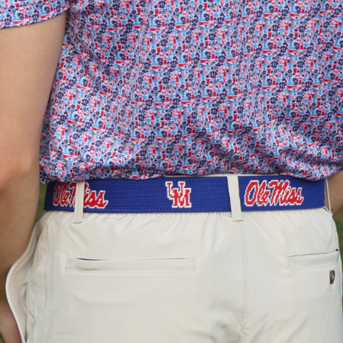 Ole Miss Navy Needlepoint