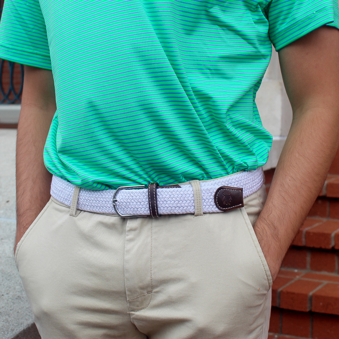 The Destin Solid Woven Elastic Stretch Belt