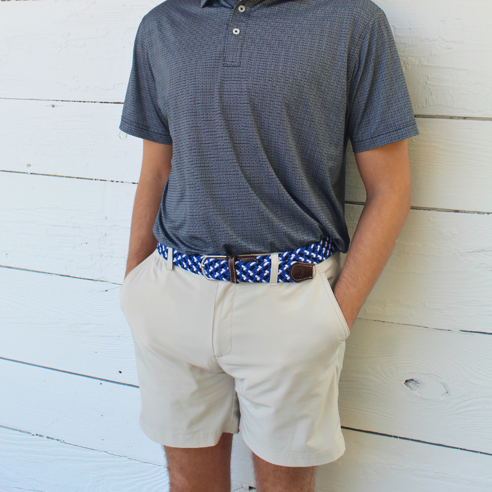 The Jupiter Two Toned Woven Elastic Stretch Belt