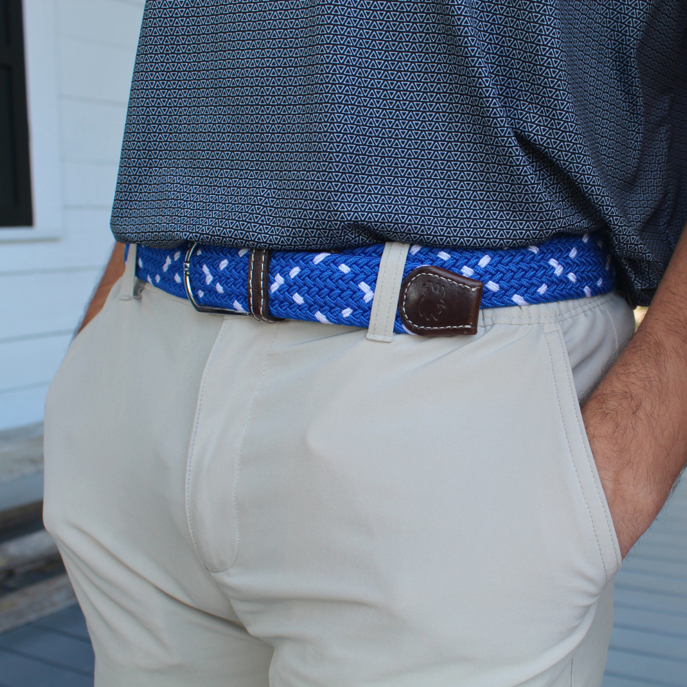 The Edinburgh Two Toned Woven Elastic Stretch Belt