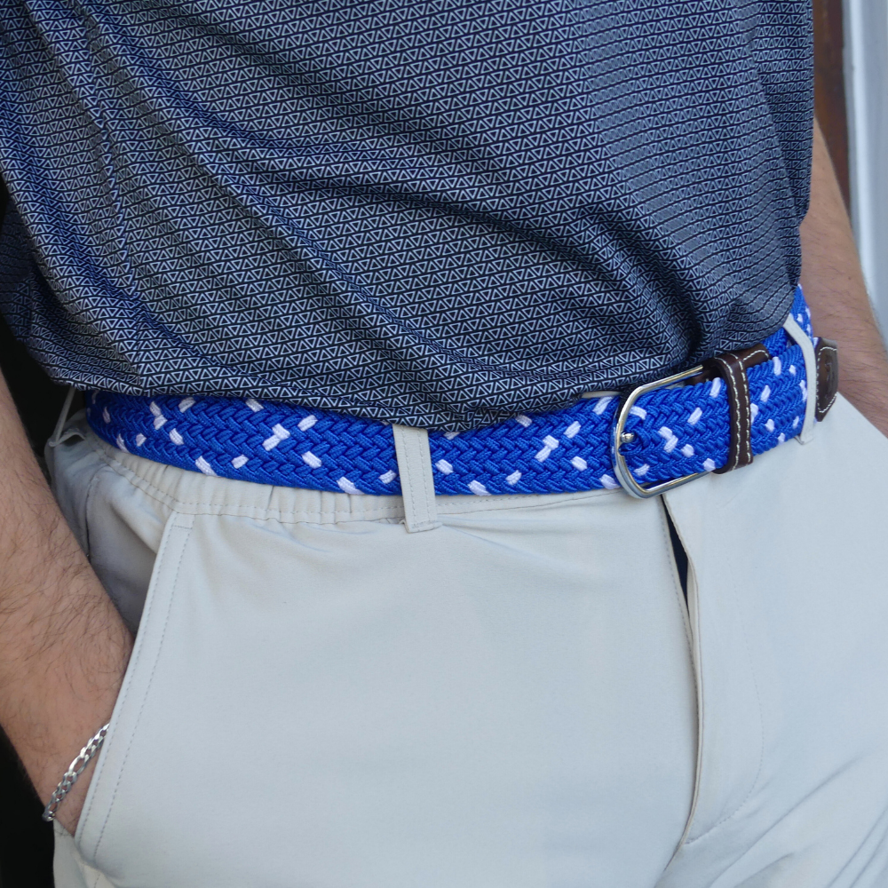 The Edinburgh Two Toned Woven Elastic Stretch Belt