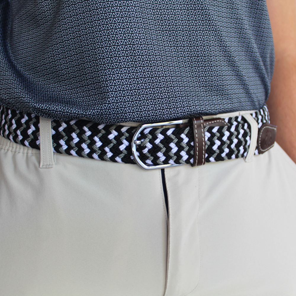 The Baja Two Toned Woven Elastic Stretch Belt