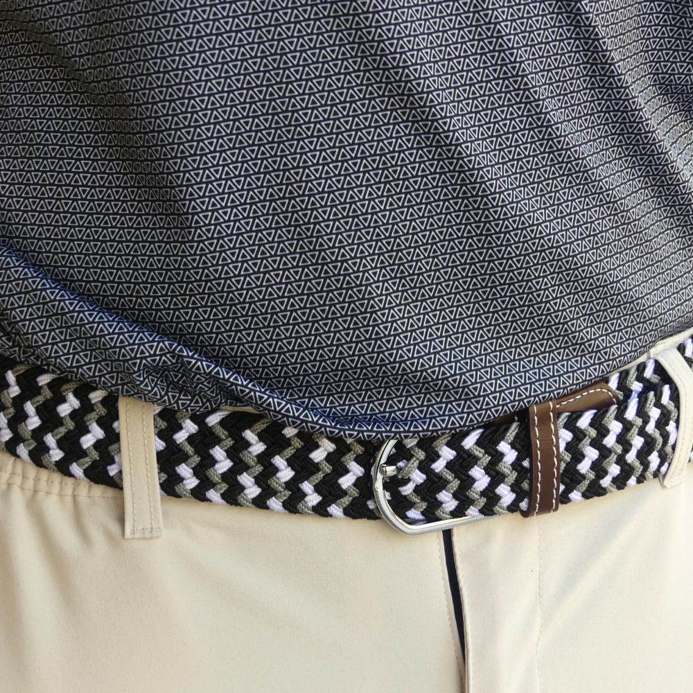 The Baja Two Toned Woven Elastic Stretch Belt