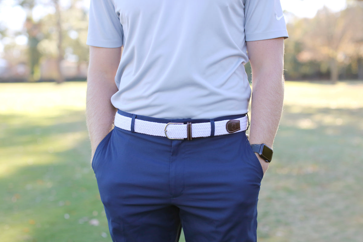 The Destin Solid Woven Elastic Stretch Belt
