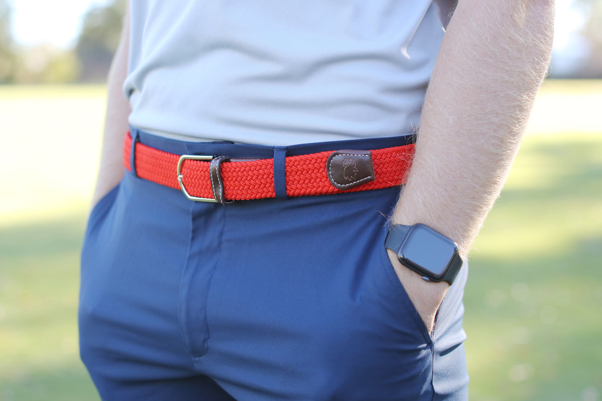 The Coral Gables Solid Woven Elastic Stretch Belt