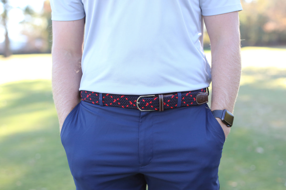 The Harbortown Two Toned Woven Elastic Stretch Belt