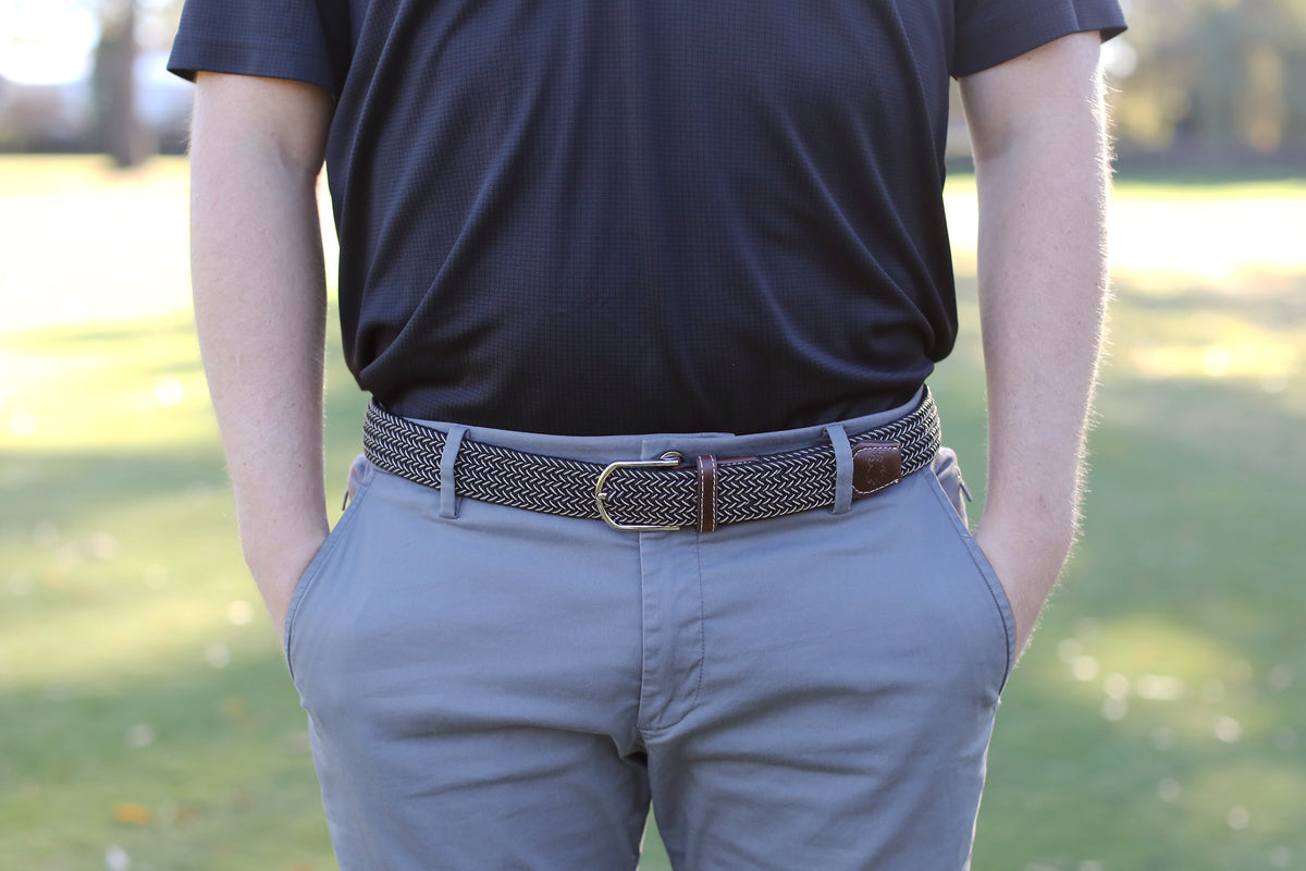 The Maui Two Toned Woven Elastic Stretch Belt