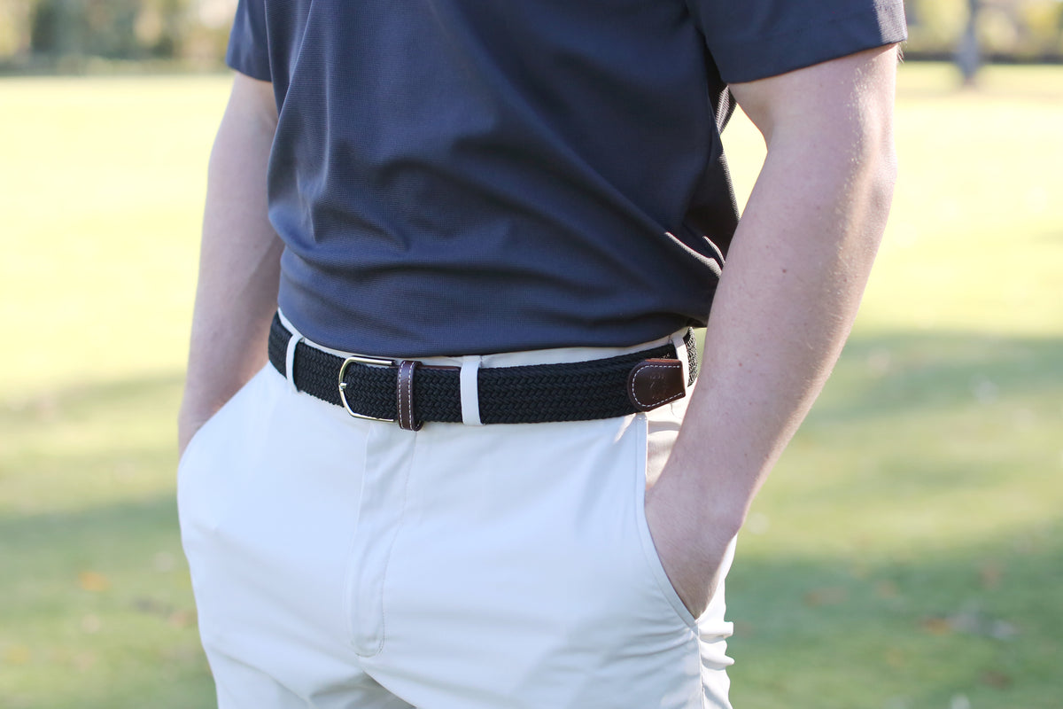 The Bethpage Solid Woven Elastic Stretch Belt