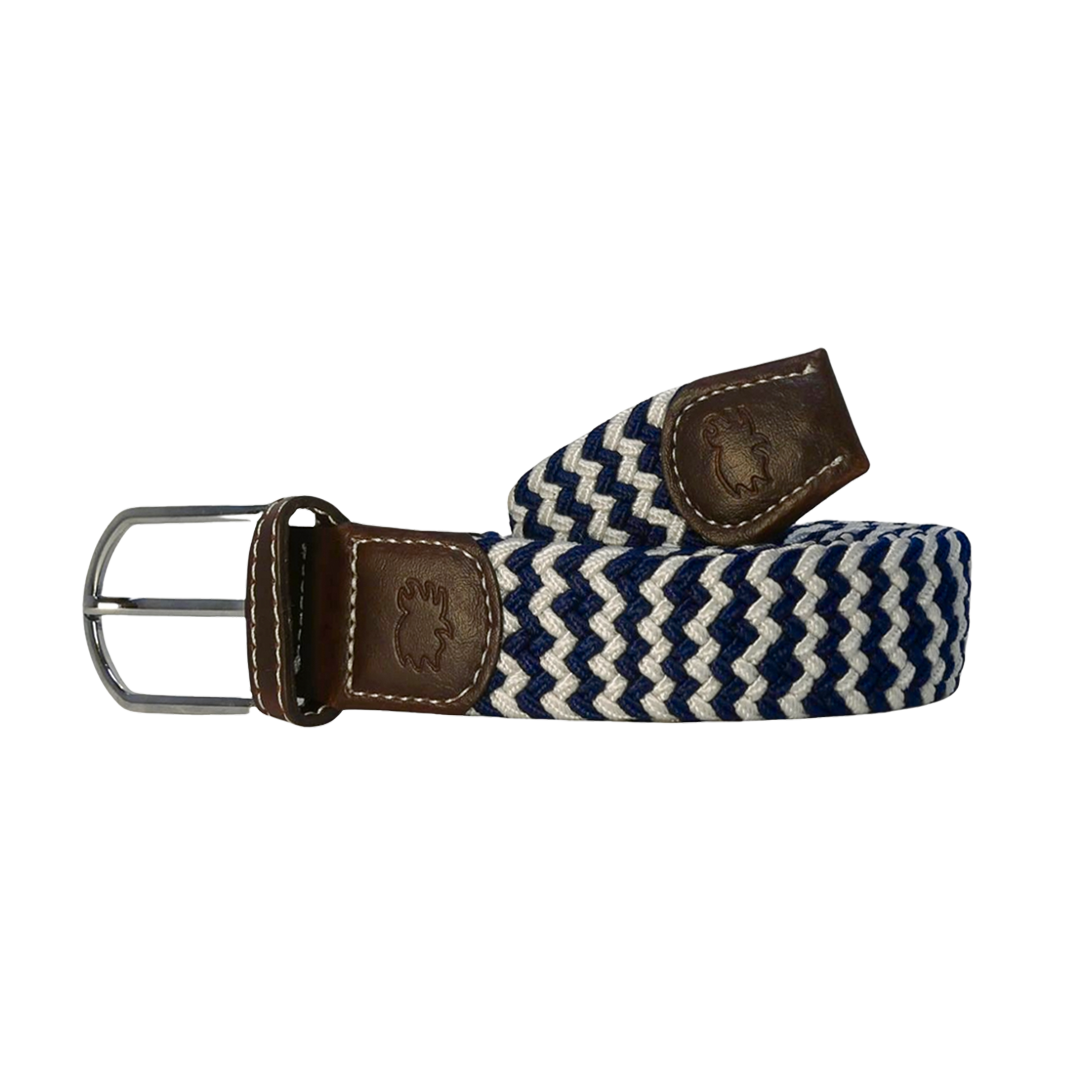 The Cape Cod Two Toned Woven Elastic Belt