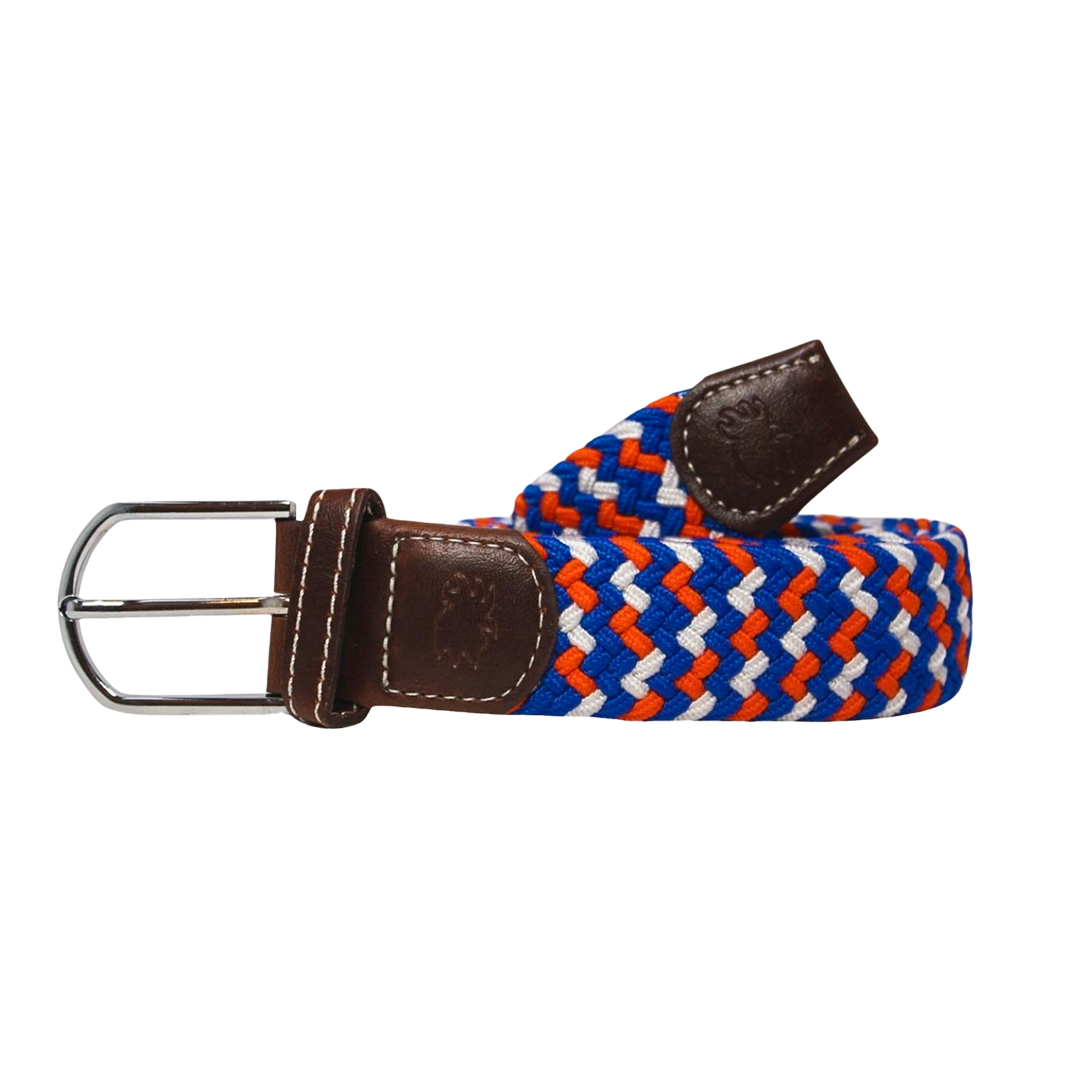 The Everglade Tri-Color Woven Elastic Stretch Golf Belt- LAST CHANCE