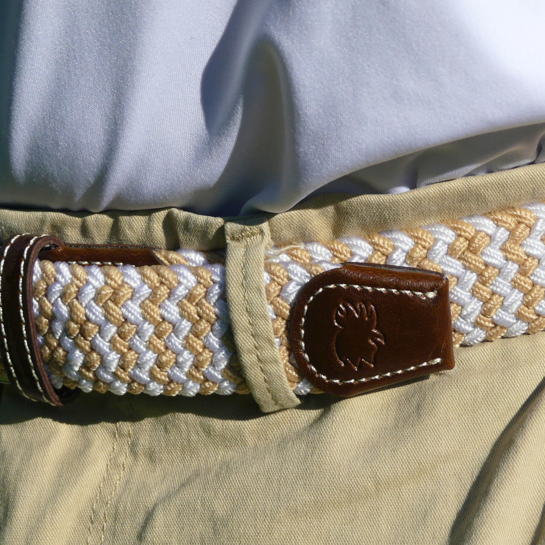The Seaside Woven Elastic Stretch Golf Belt