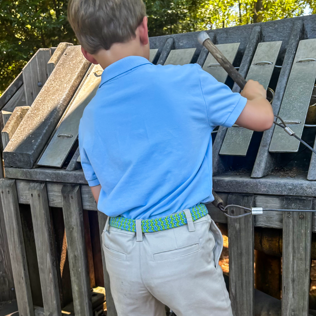 The Lil' Bermuda Kid's Herringbone Woven Stretch Belt- 15% OFF SALE