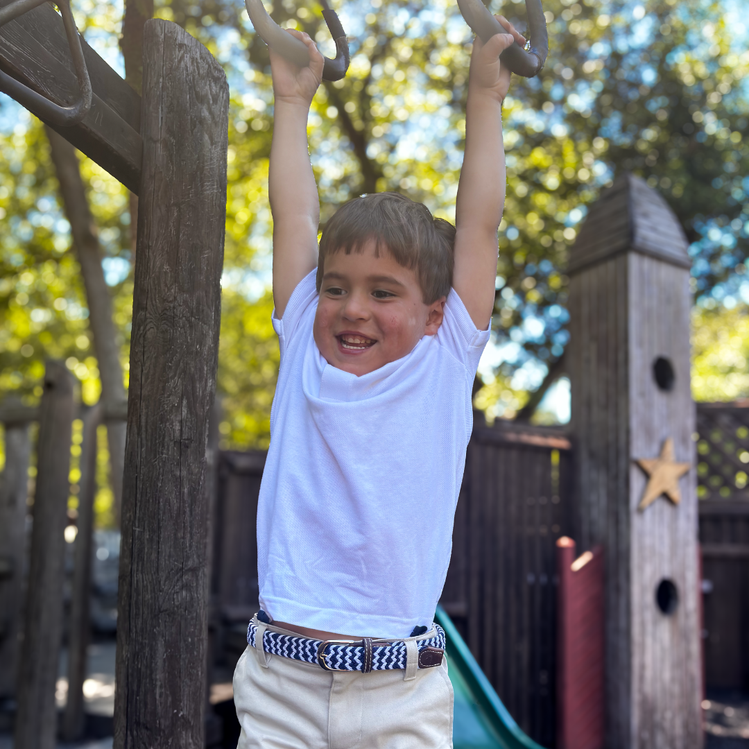 The Lil' Cape Cod Kid's Chevron Woven Stretch Golf Belt