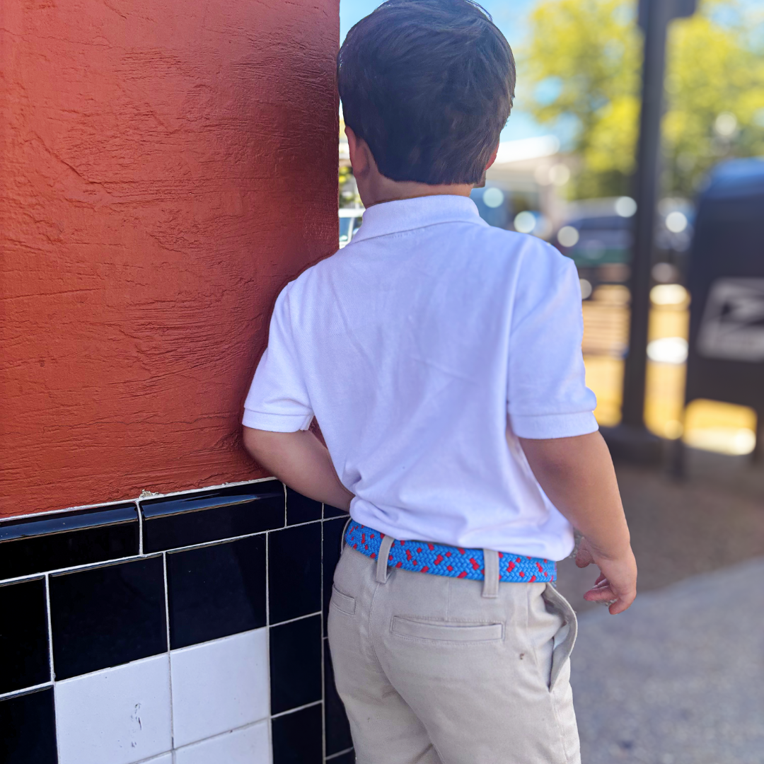 The Lil' Hilton Head Kid's Woven Stretch Golf Belt