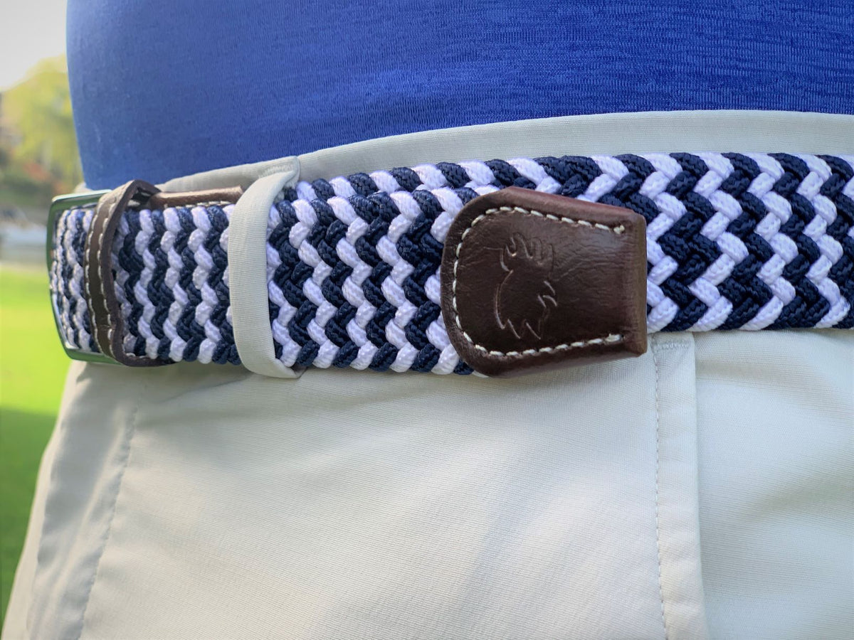 The Cape Cod Two Toned Woven Elastic Belt