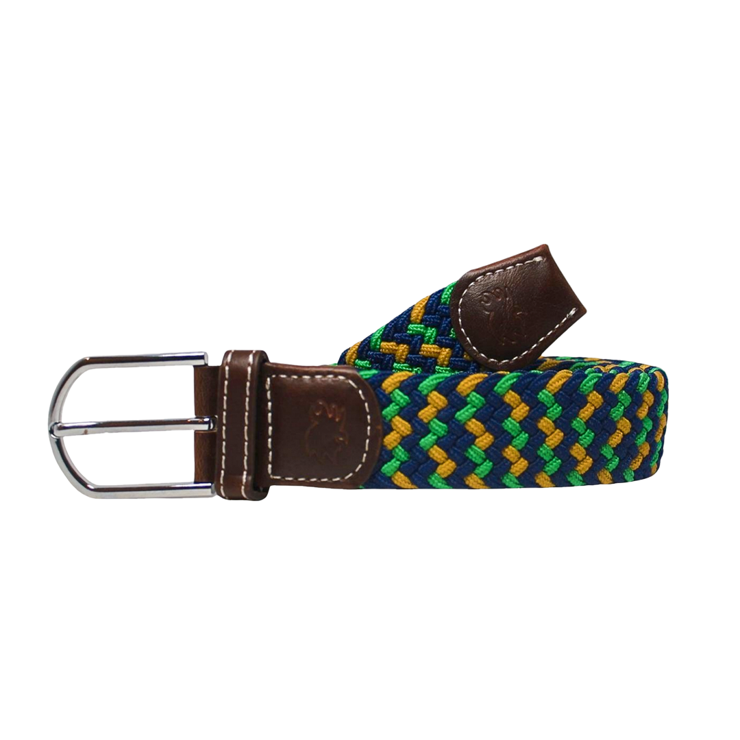 The Limerick Tri-Color Woven Stretch Golf Belt