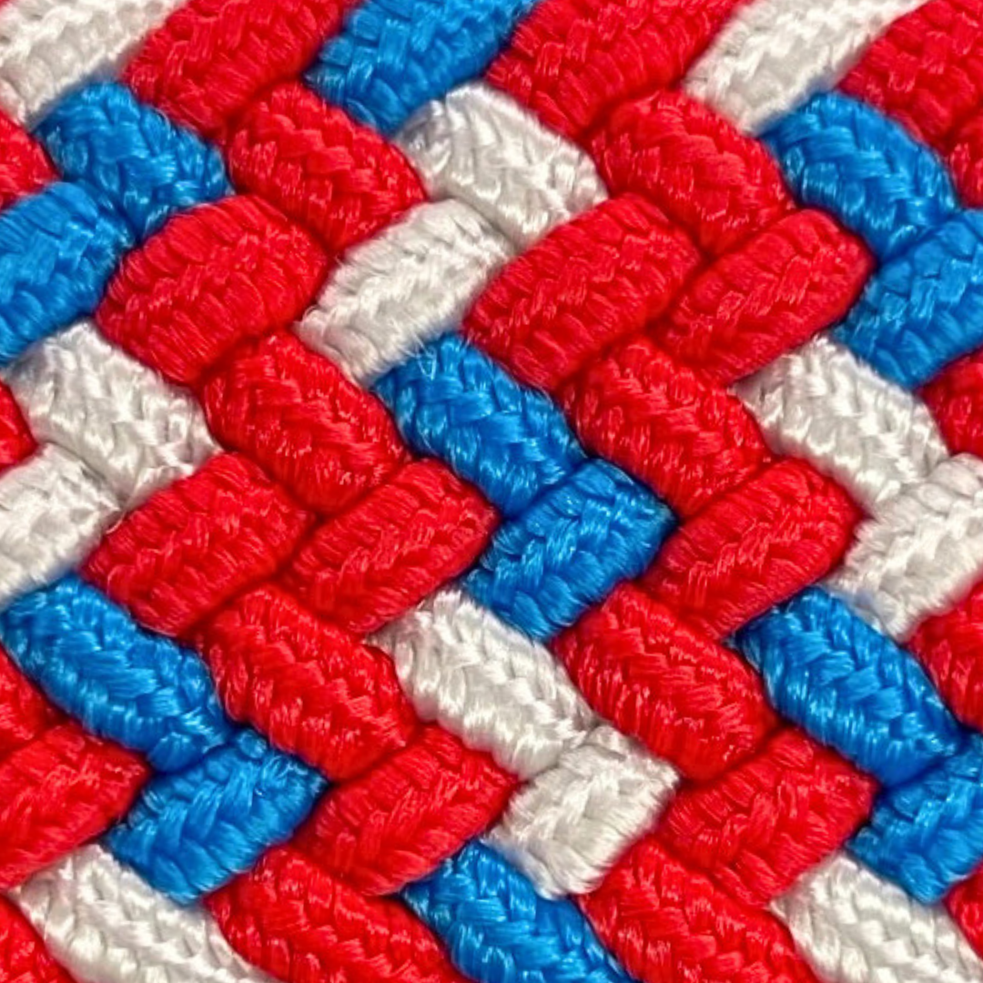 The Natchez Tri-Color Woven Elastic Stretch Golf Belt