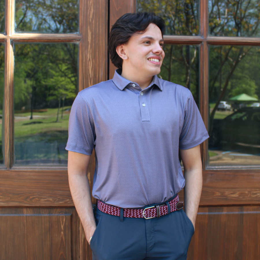 The Beaufort Tri-Color Woven Stretch Golf Belt