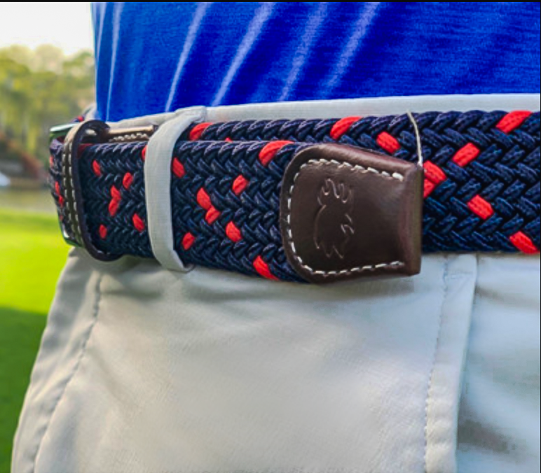 The Harbortown Two Toned Woven Elastic Stretch Belt