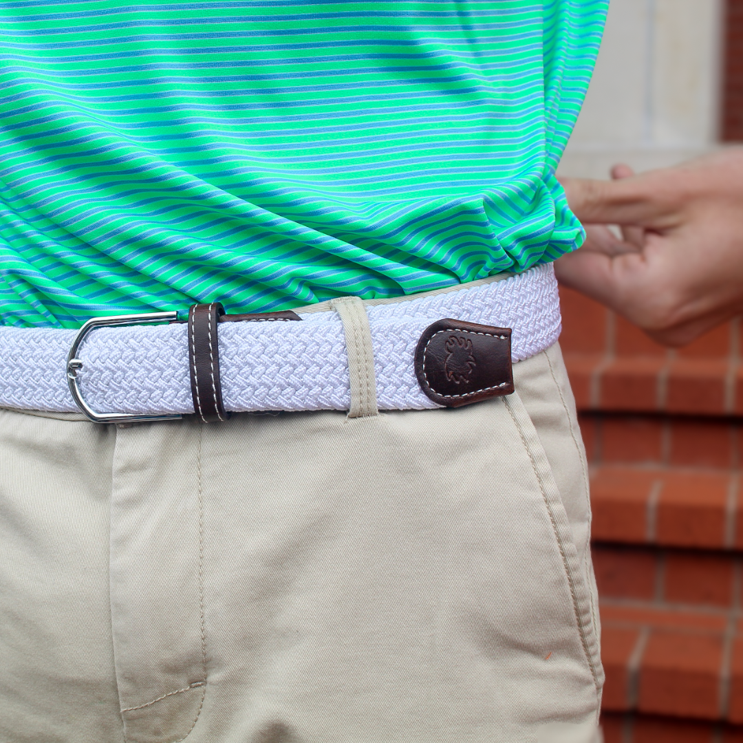 The Destin Solid Woven Elastic Stretch Belt