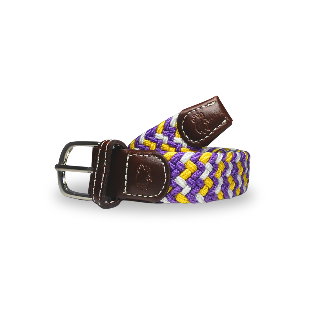 The Lil' Nola Kid's Tri-Color Woven Stretch Golf Belt