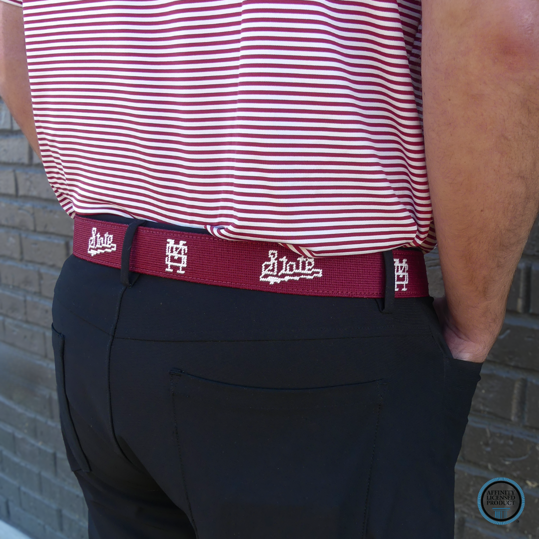 Mississippi State University Maroon Needlepoint