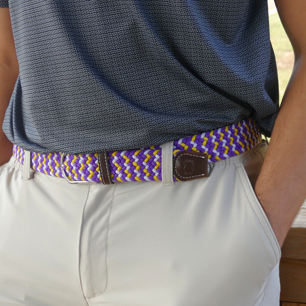 The Nola Two Toned Woven Elastic Stretch Belt
