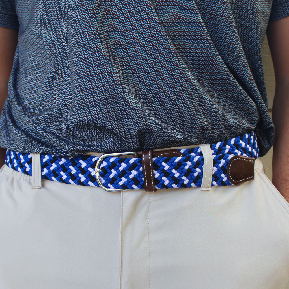 The Jupiter Two Toned Woven Elastic Stretch Belt