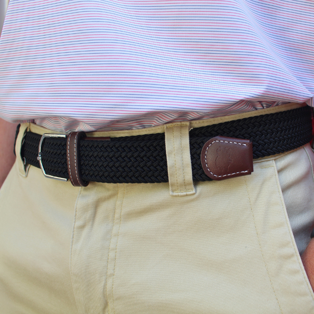 The Bethpage Solid Woven Elastic Stretch Belt