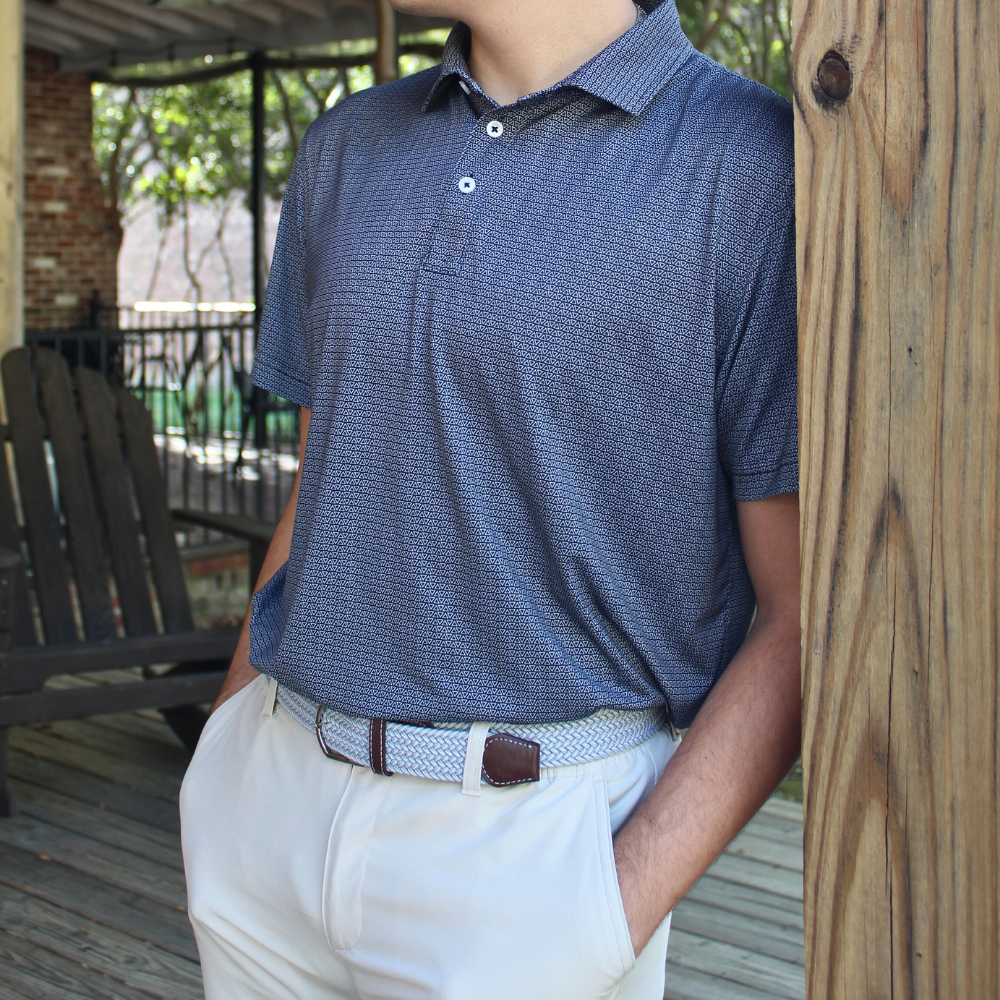 The Kohler Two Toned Woven Elastic Stretch Golf Belt