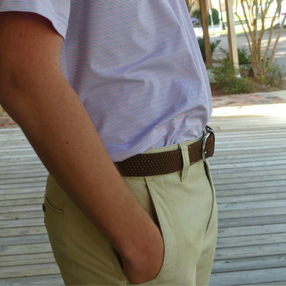 The Mojave Solid Woven Elastic Stretch Golf Belt