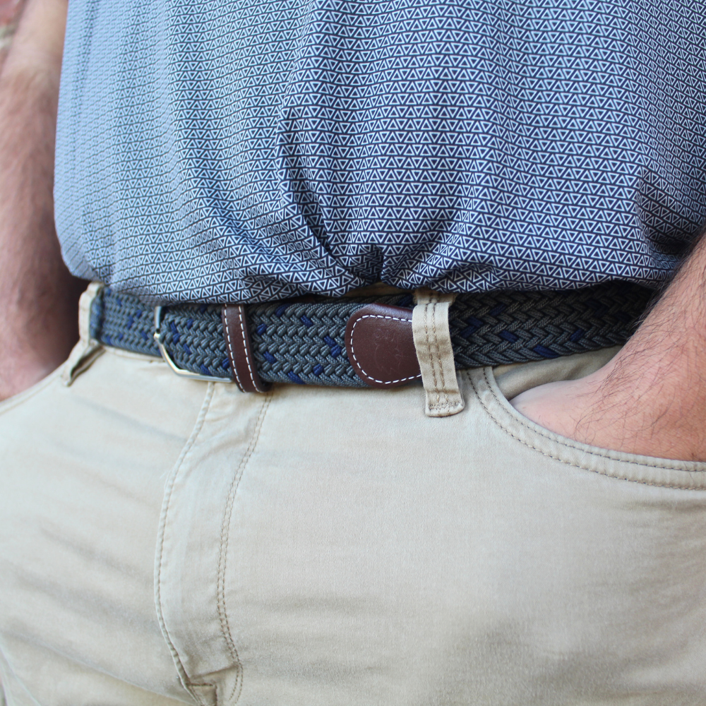 The Boulder Woven Elastic Stretch Golf Belt