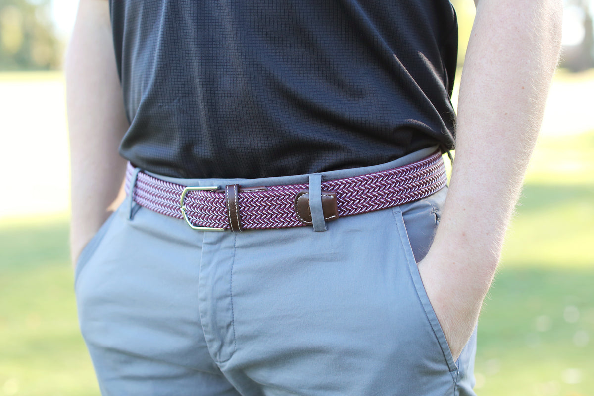 The Biloxi Two Toned Woven Elastic Stretch Belt