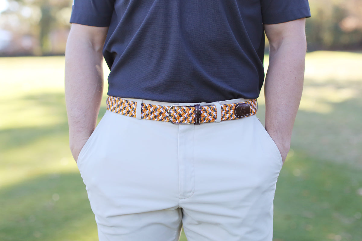 The Bristol Two Toned Woven Elastic Stretch Belt