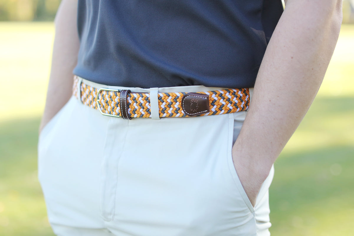 The Bristol Two Toned Woven Elastic Stretch Belt
