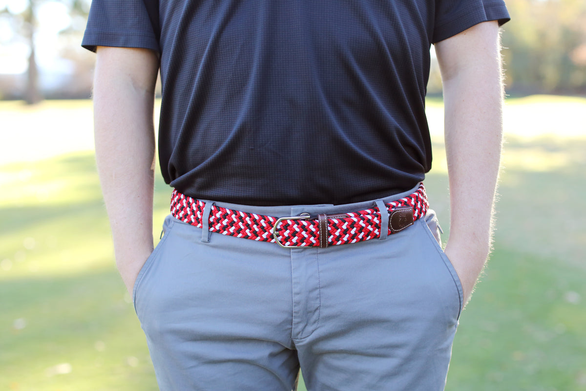 The Brunswick Two Toned Woven Elastic Stretch Belt