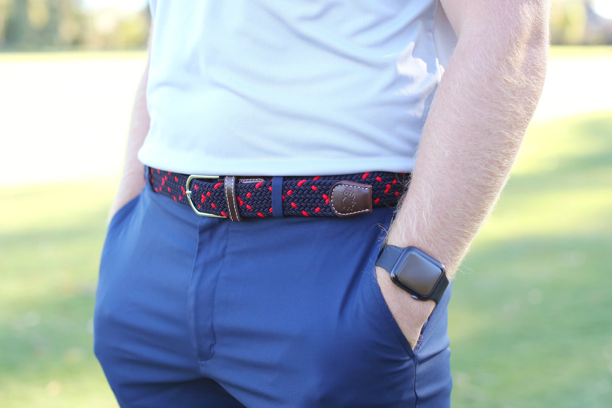 The Harbortown Two Toned Woven Elastic Stretch Belt