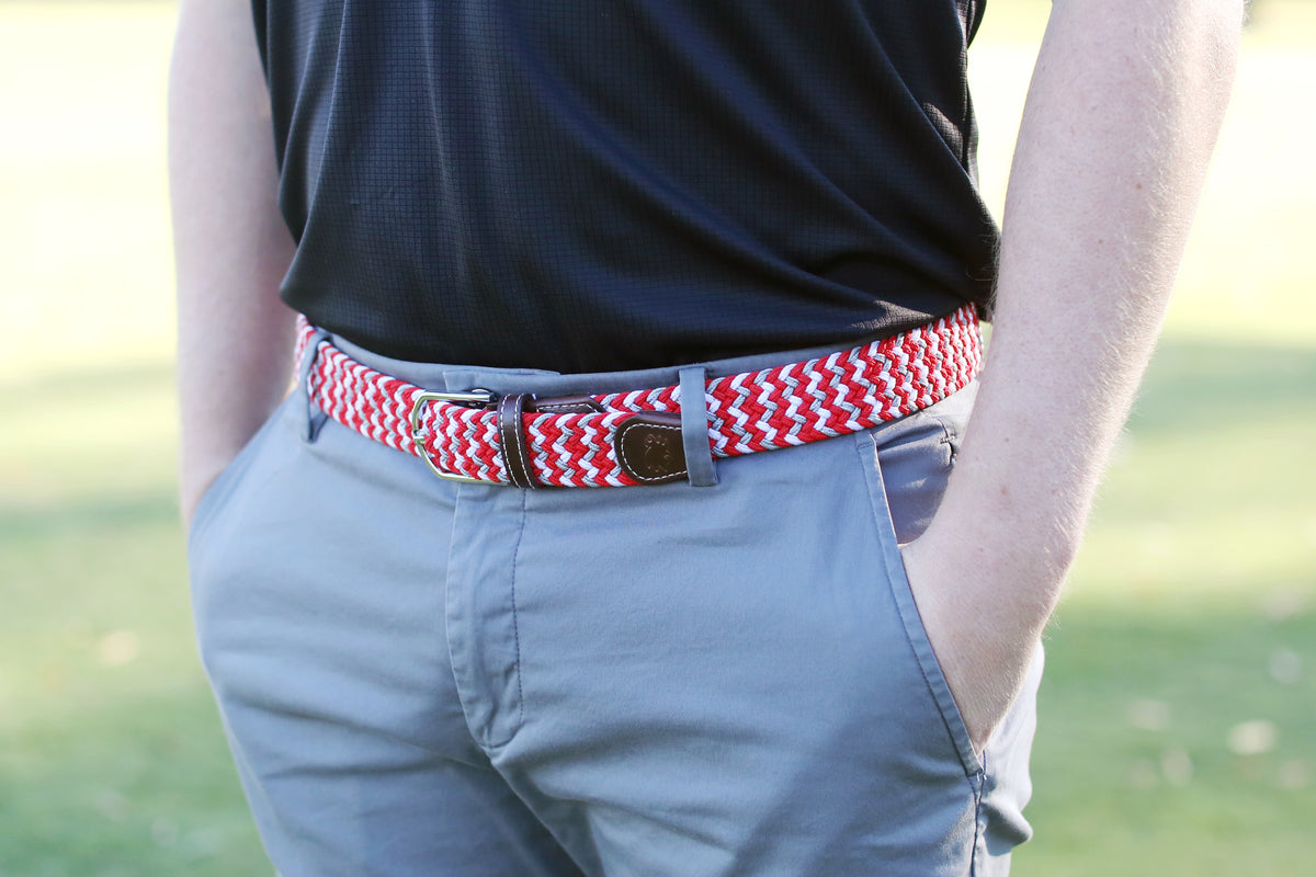 The Dublin Two Toned Woven Elastic Stretch Belt