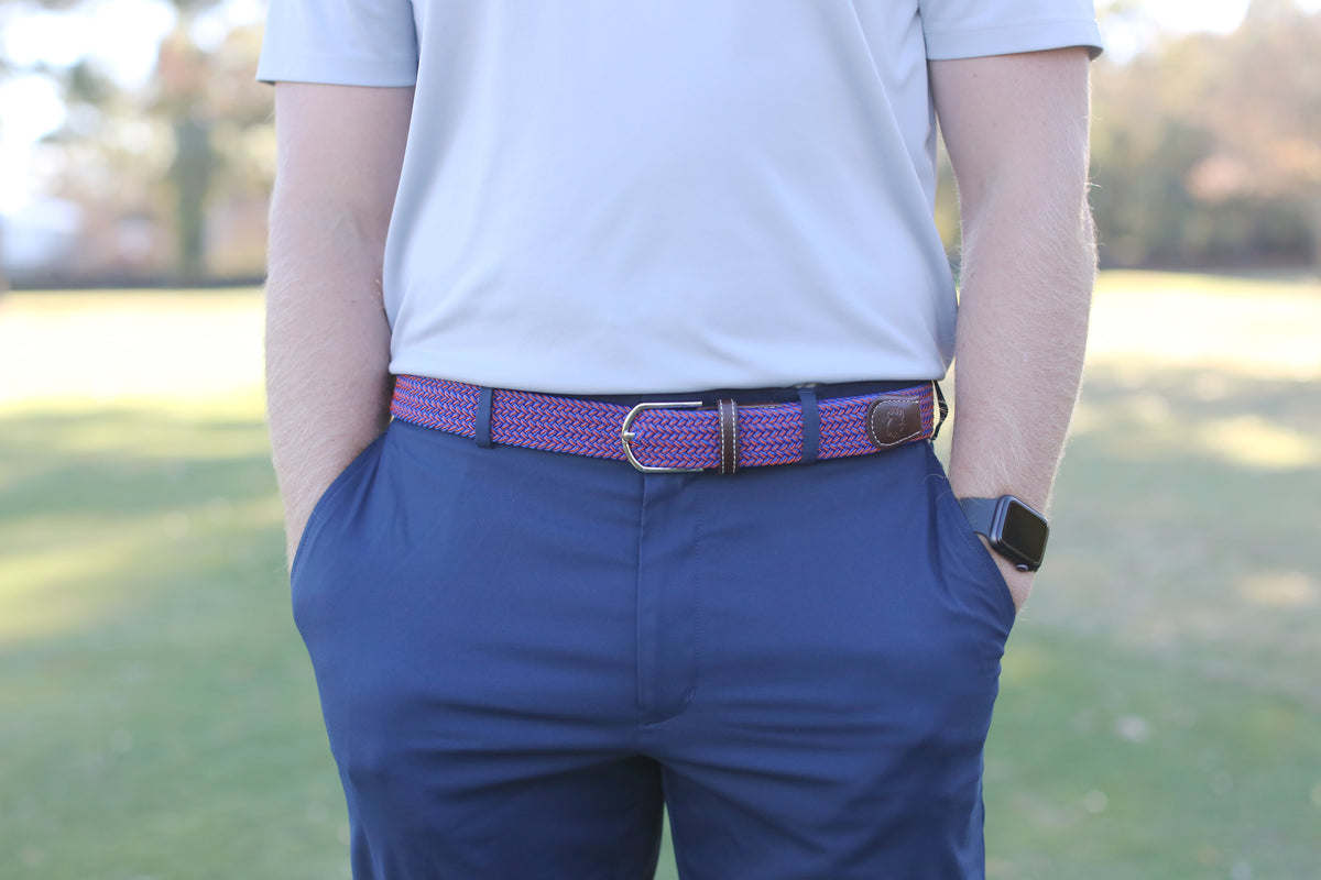 The Daytona Two Toned Woven Elastic Stretch Belt
