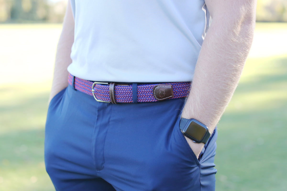 The Daytona Two Toned Woven Elastic Stretch Belt