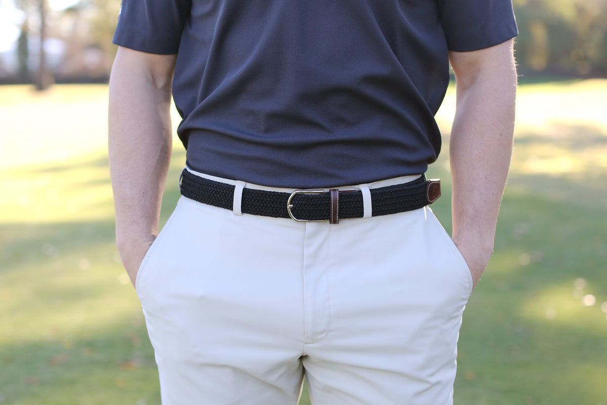 The Bethpage Solid Woven Elastic Stretch Belt