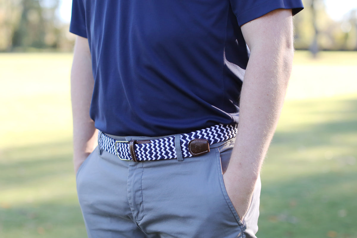 The Cape Cod Two Toned Woven Elastic Belt