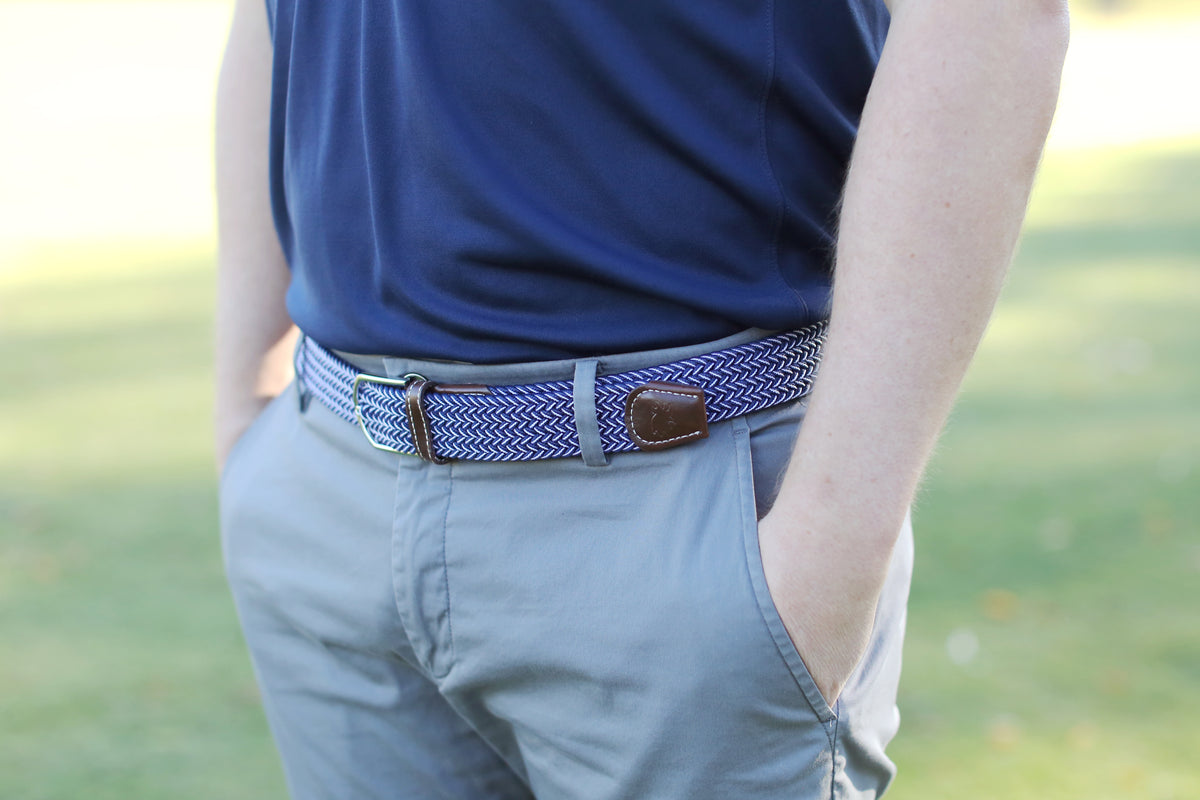 The Ponte Vedra Two Toned Woven Elastic Stretch Belt