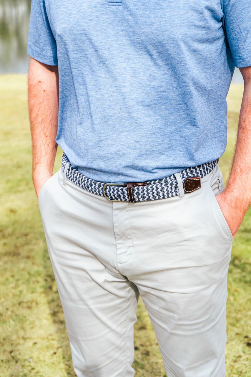 The Aspen Woven Elastic Stretch Golf Belt
