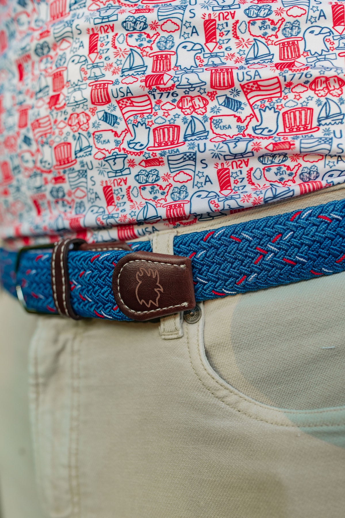 The Coney Island Woven Elastic Stretch Golf Belt