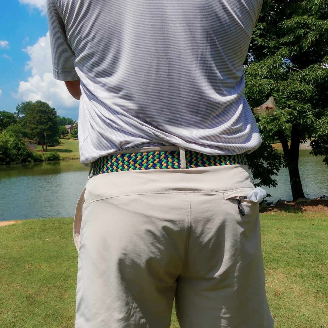 The Limerick Tri-Color Woven Stretch Golf Belt