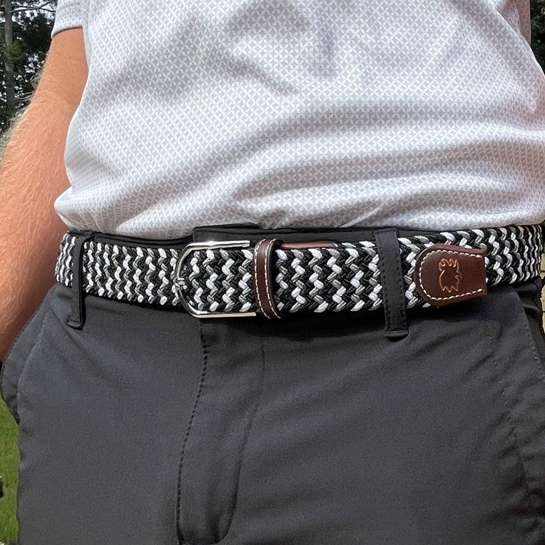 The Baja Two Toned Woven Elastic Stretch Belt