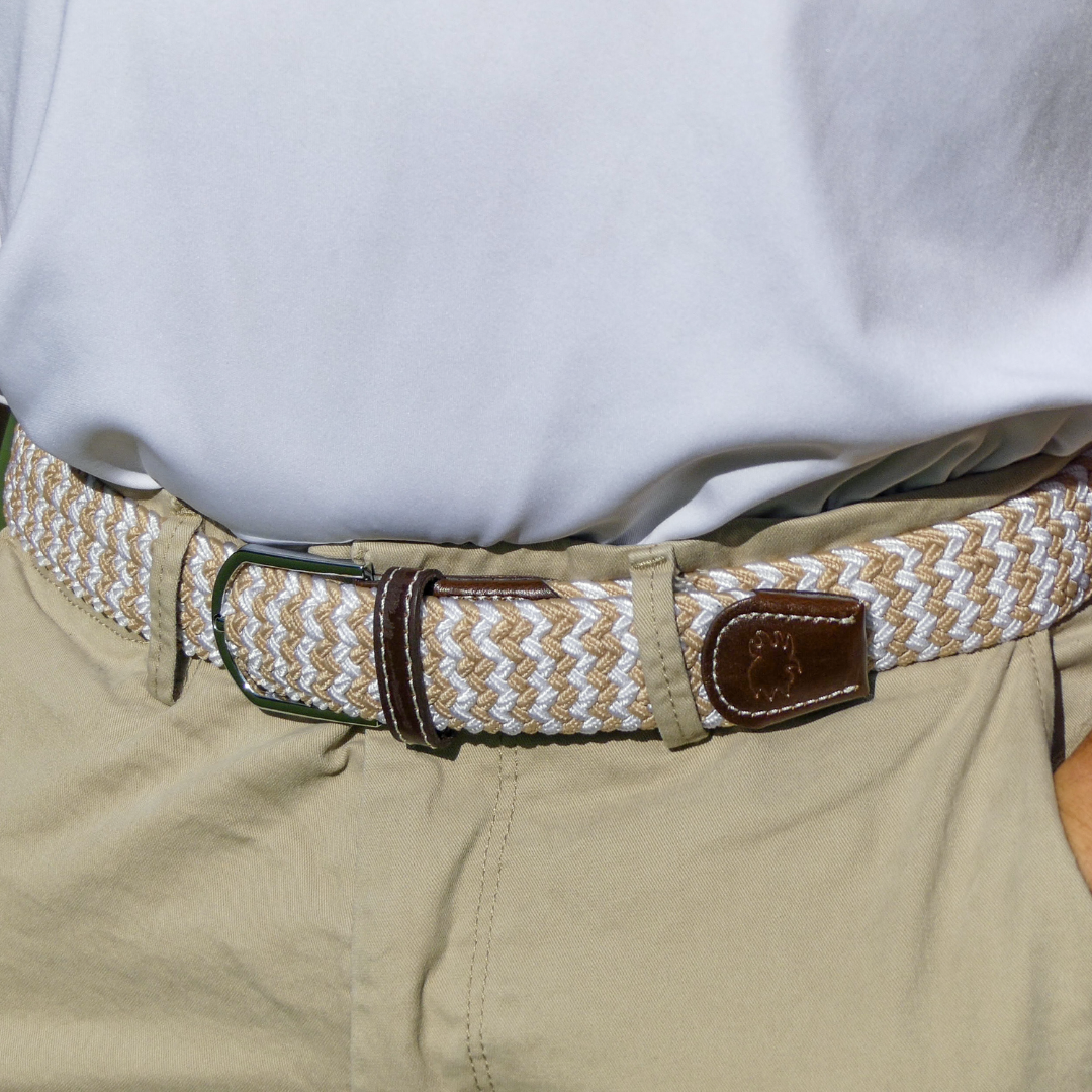 The Seaside Woven Elastic Stretch Golf Belt