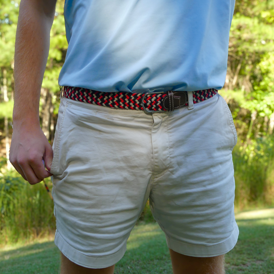 The Oxford Two Toned Woven Elastic Stretch Belt